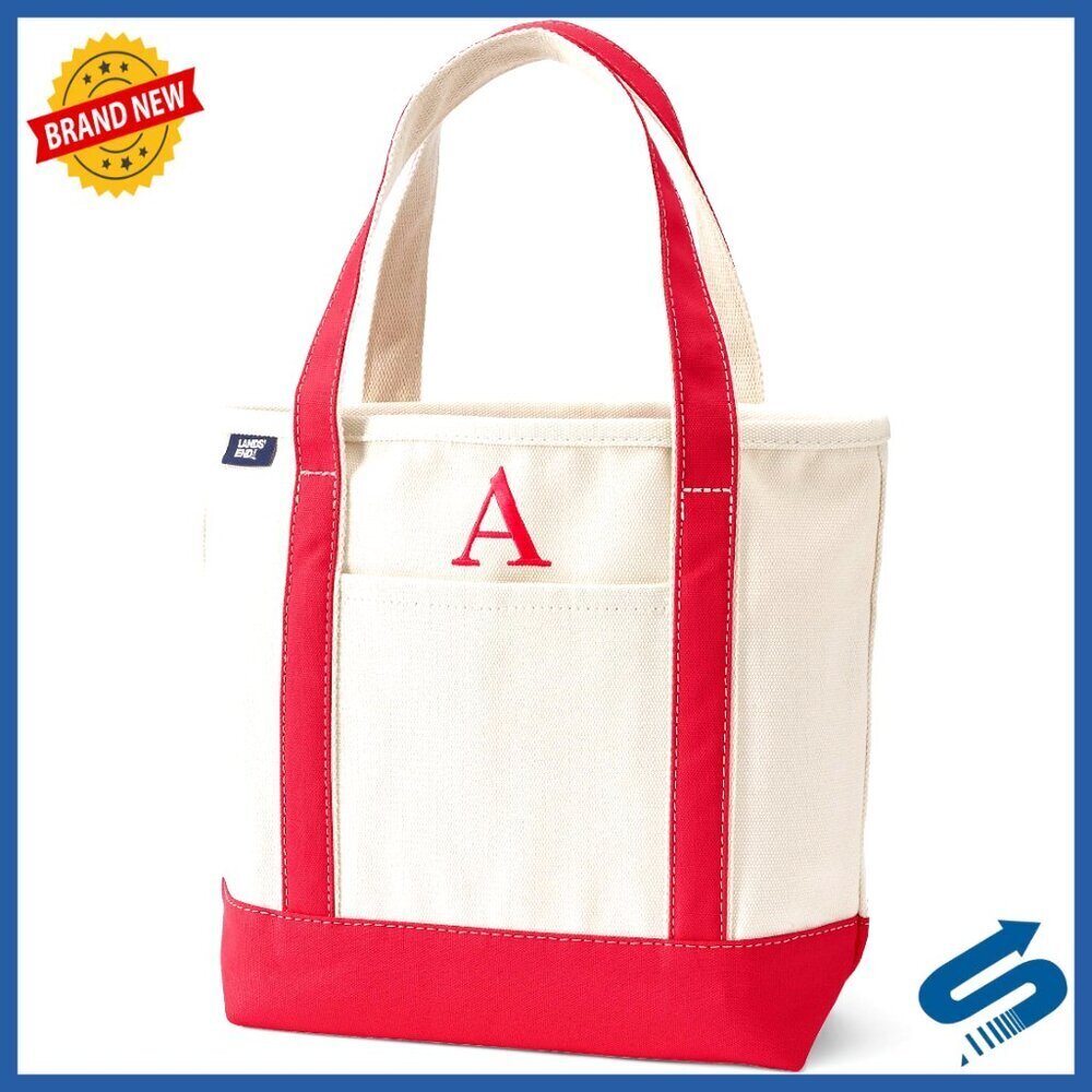 Canvas Tote Bag Pre-Monogrammed Classic Minimal Chic Durable Everyday Carry - Picture 1 of 3